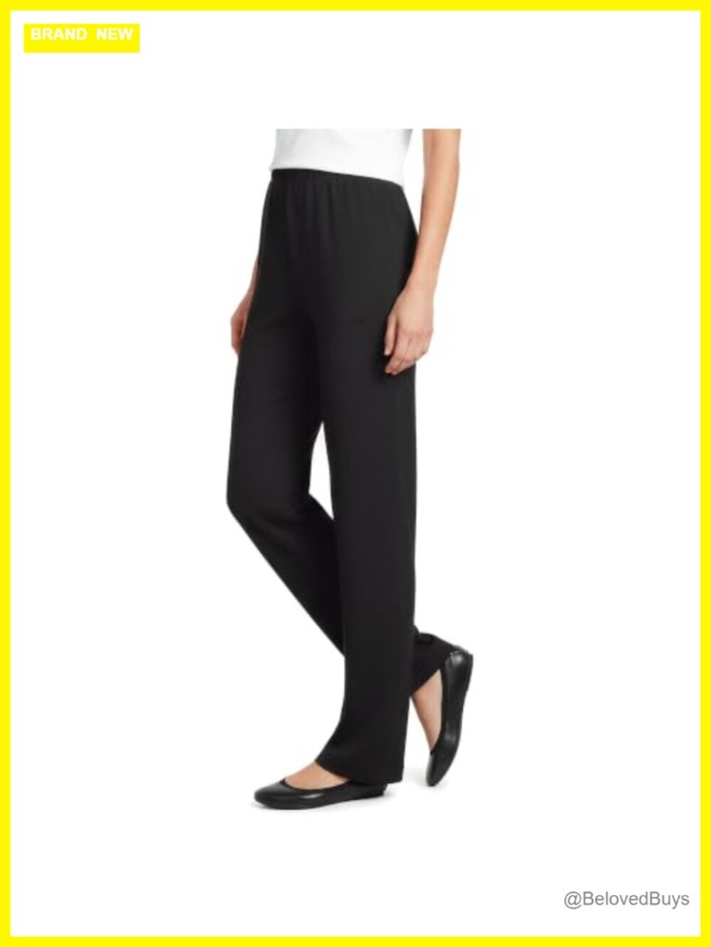 Lands' End Sport Knit Pull On Pants Elastic Waist Side Pockets Casual